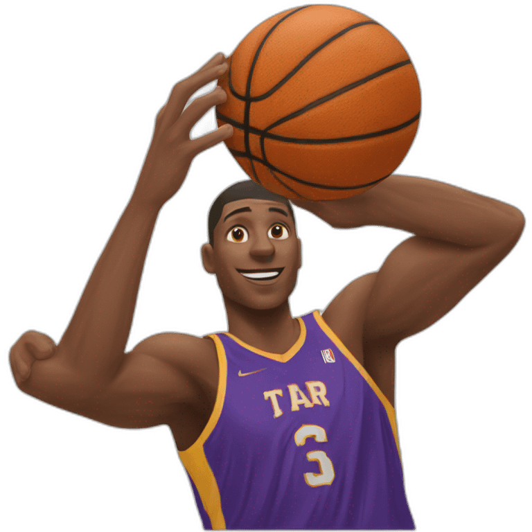 Basket-to-tip player giving the ball emoji