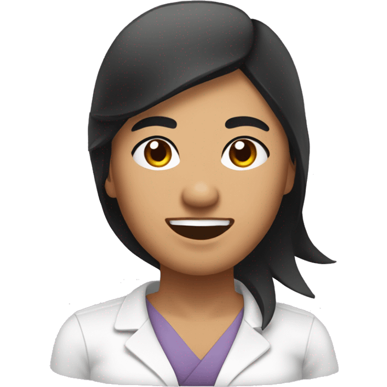 Filipino Massage therapist with wolf cut black hair  emoji