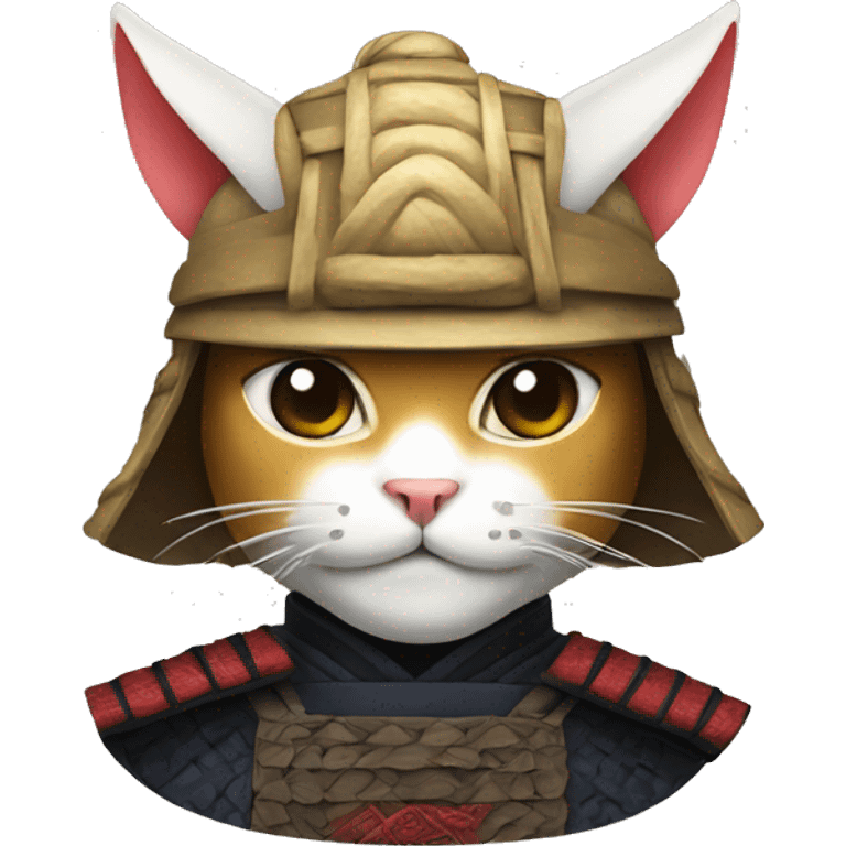 cat in the mask samurai emoji