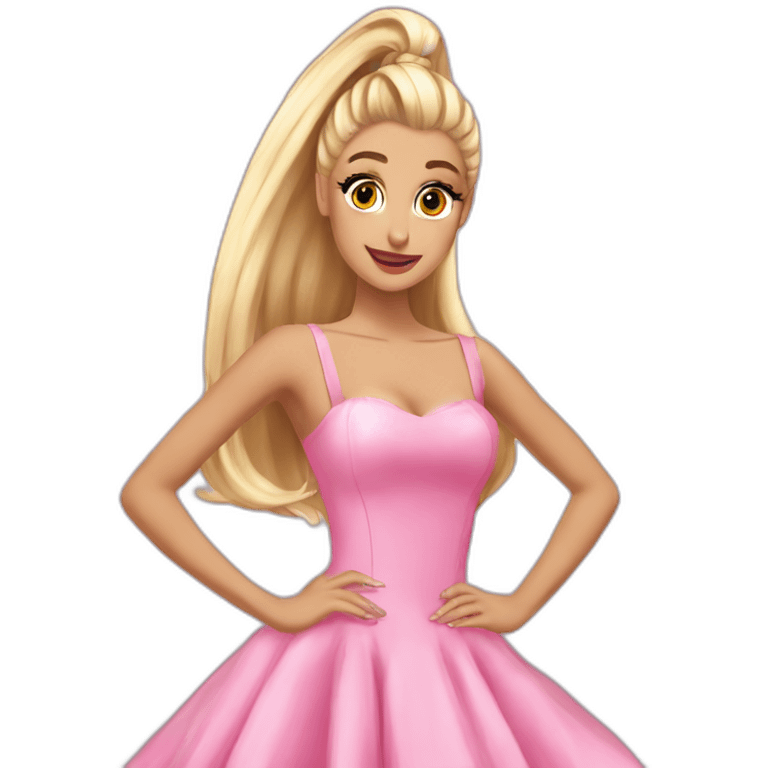 Arianna-grande-blonde-sexy-pink-dress emoji