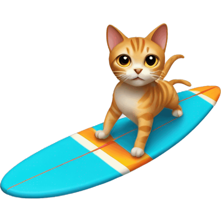 cat riding a surfboard emoji