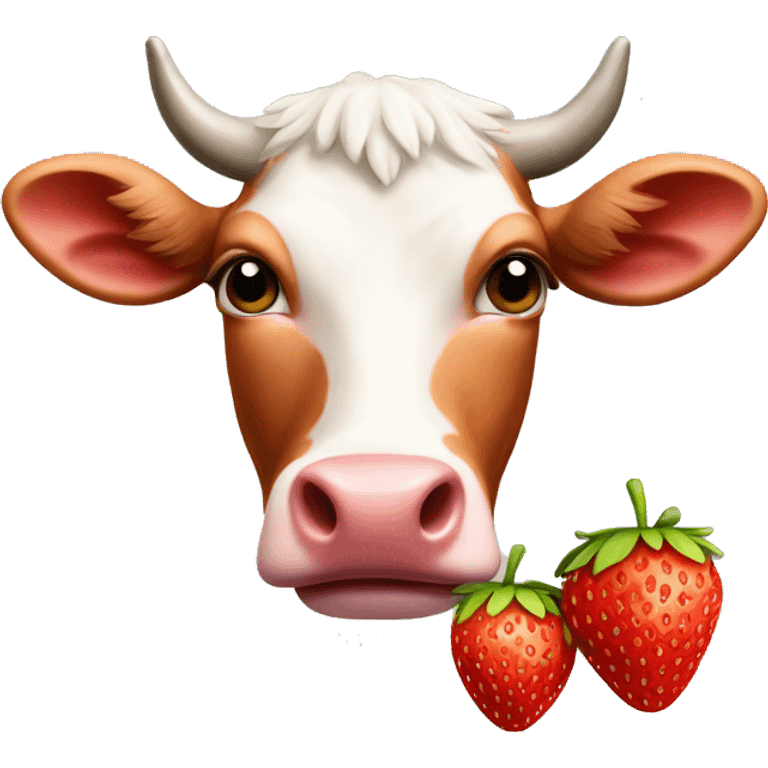 Strawberry Cow  emoji