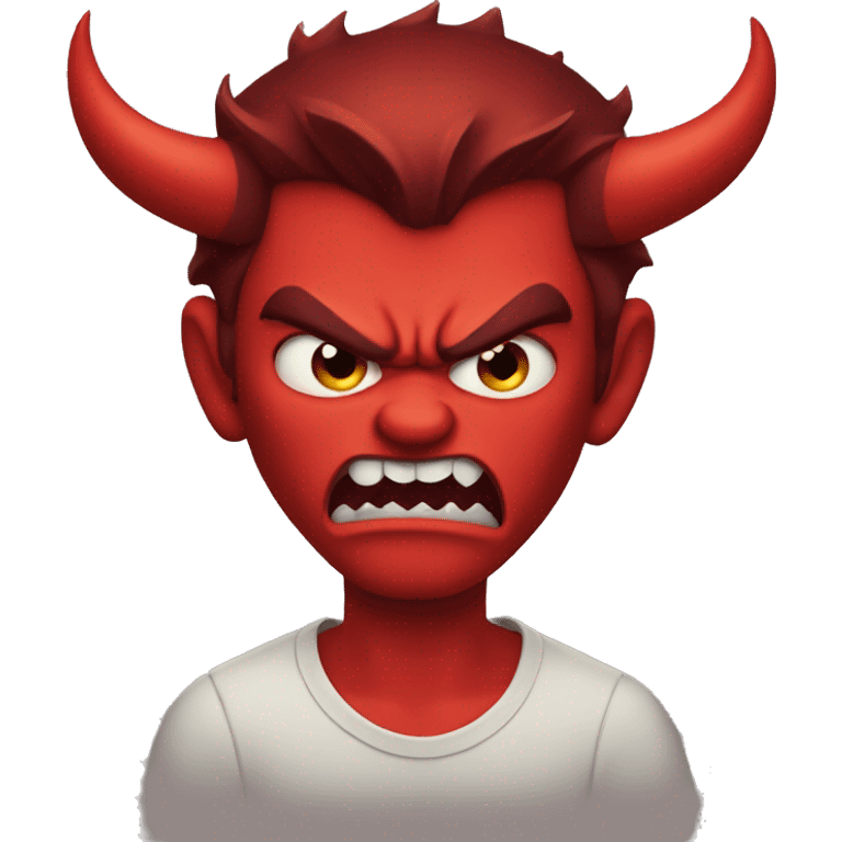 Angry devil emoji