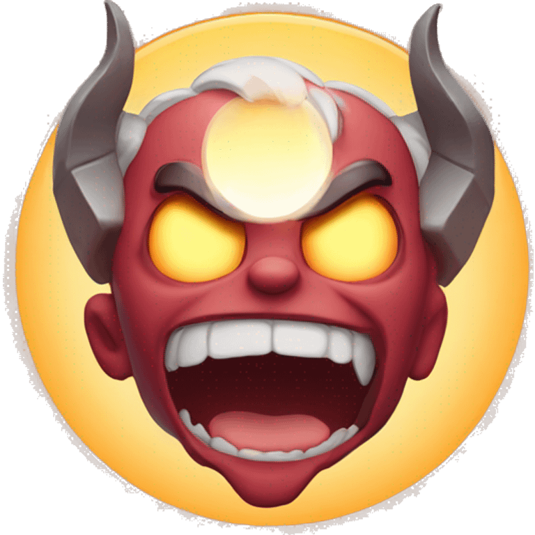 demon emoji with halo over his head emoji