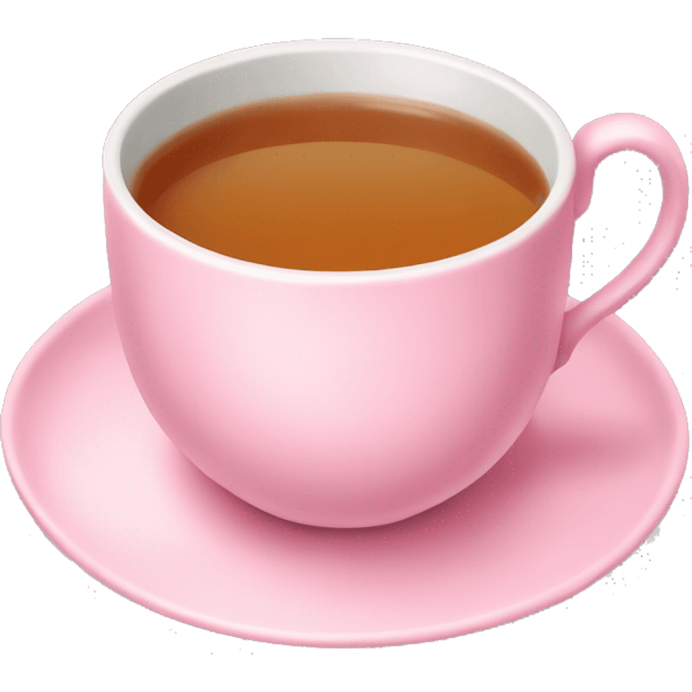 large pastel pink fancy tea cup emoji