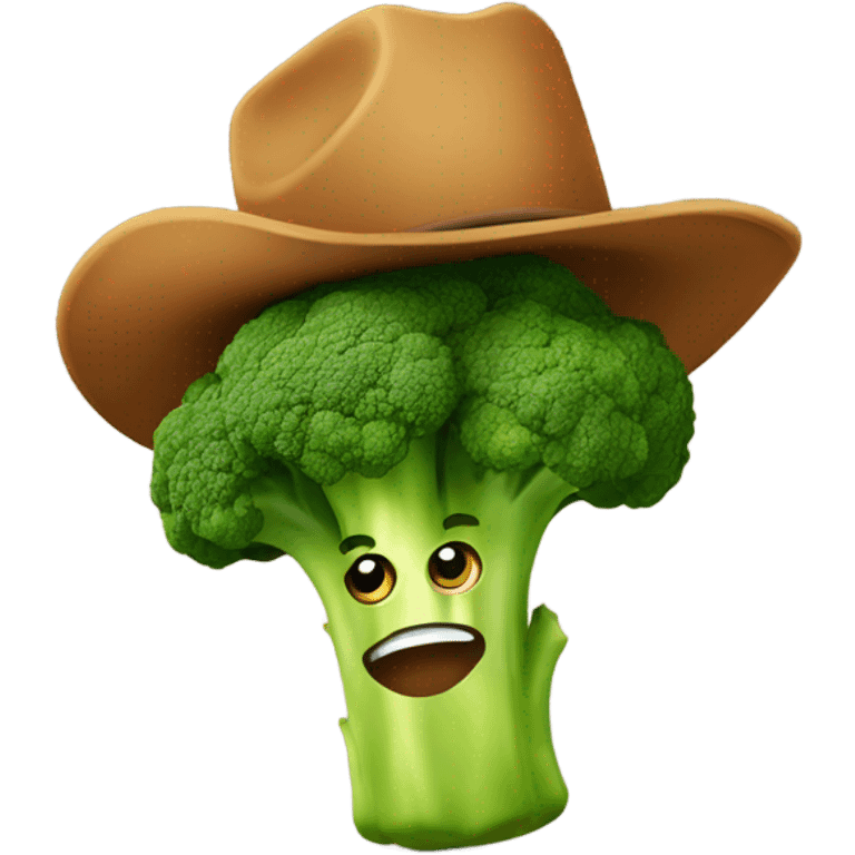 broccoli with a cowboy hat emoji