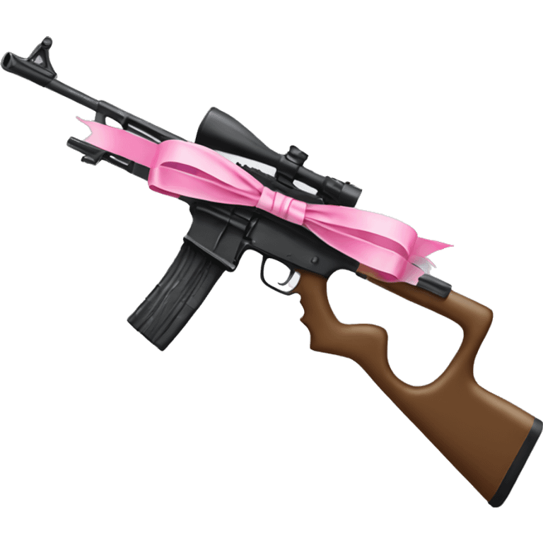 rifle with a pink bow emoji