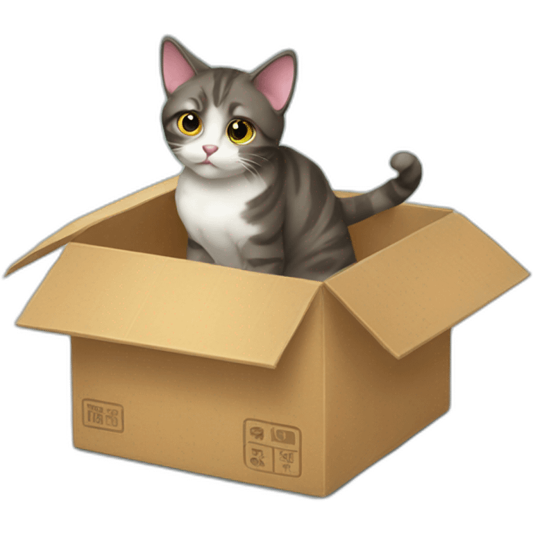 cat in a box with a bow emoji