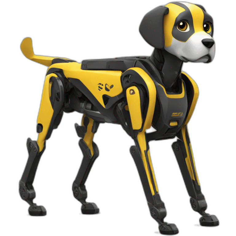 Boston dynamics, spot in yellow emoji