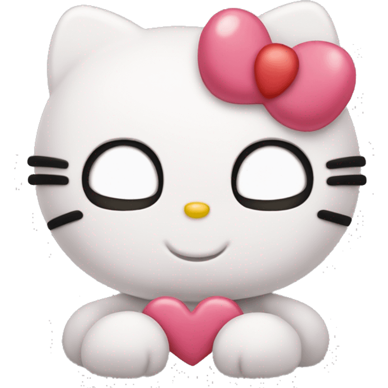 hello kitty with heart eyes  emoji