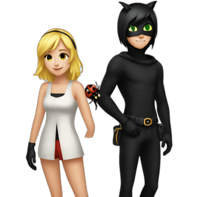 Ladybug and chat noir emoji