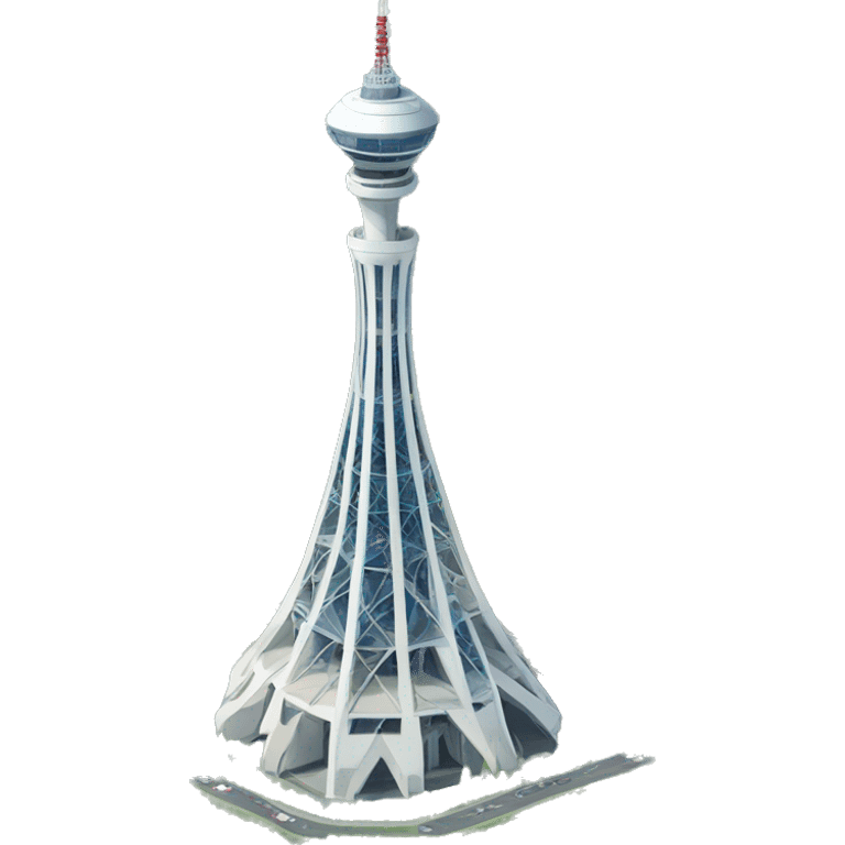 Almaty TV tower without mountains png emoji