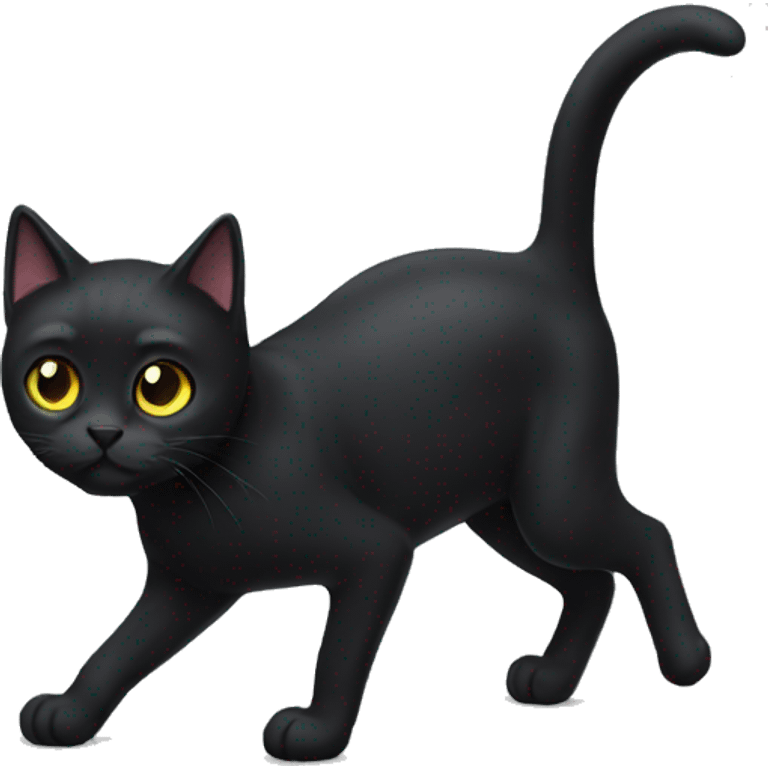 Black cat 4 leg emoji