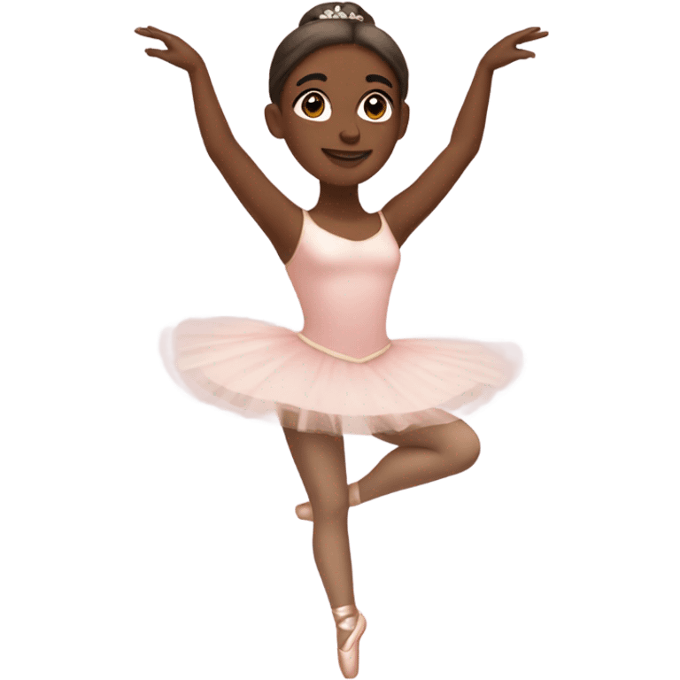 aesthetically pleasing brown skin ballerina  emoji