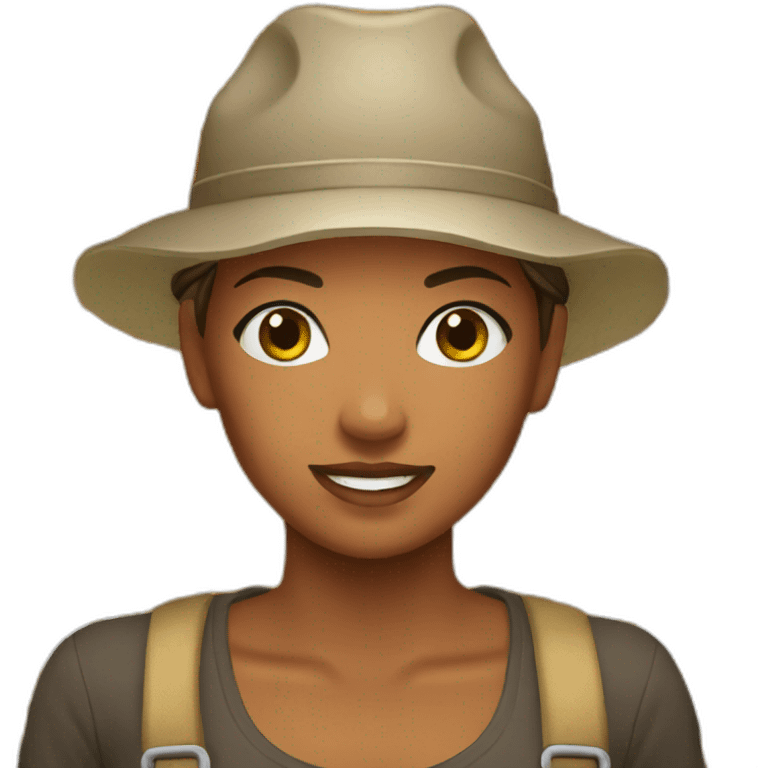 young woman farmer with wheat emoji