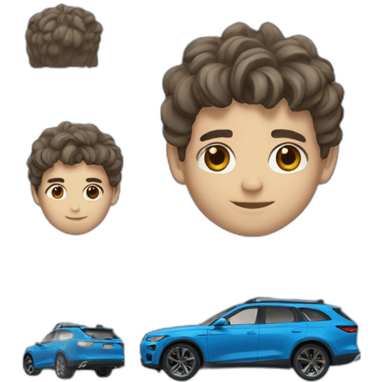 leon car bleu emoji