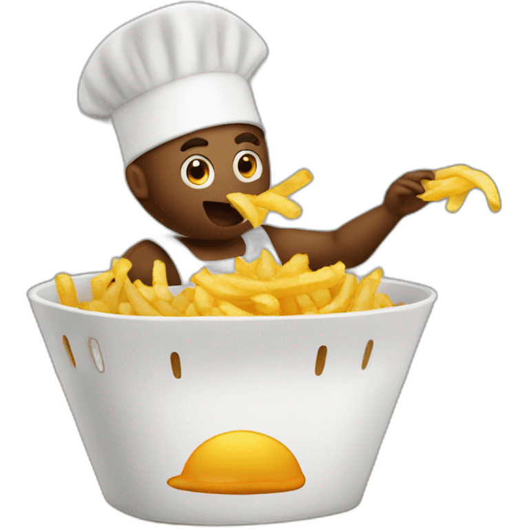 Amphinobi qui mange des frites emoji