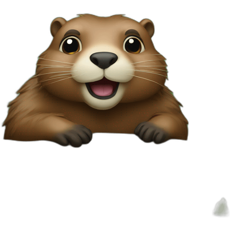 beaver chilling emoji