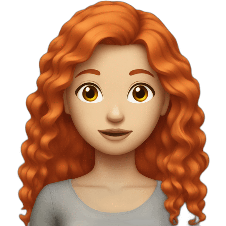 A girl with red hair  emoji