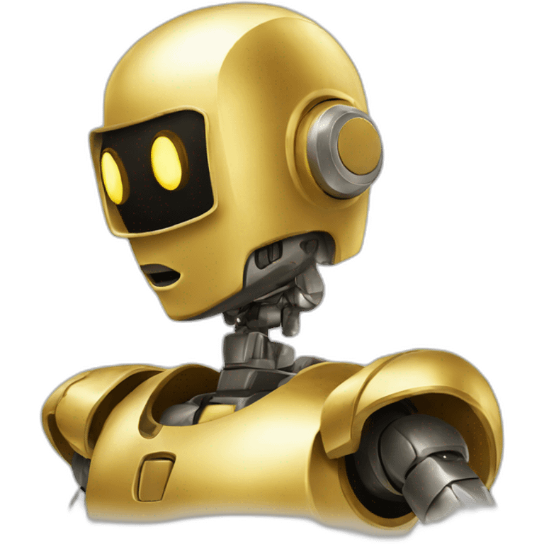 golden disco robotic emoji