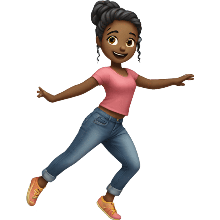 Dancing cute girl emoji