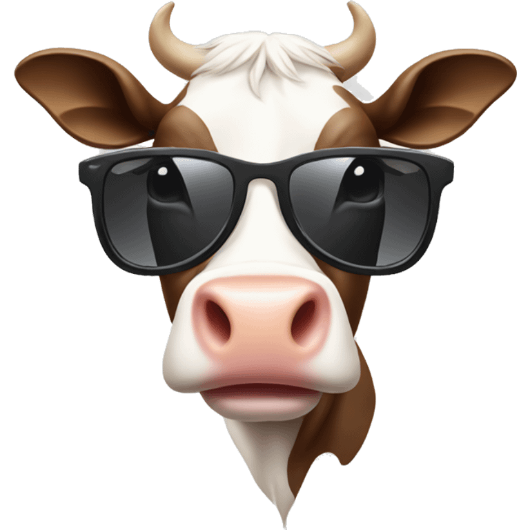 cow wearing sunglass emoji