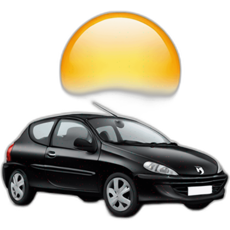 Peugeot 206+ noire emoji