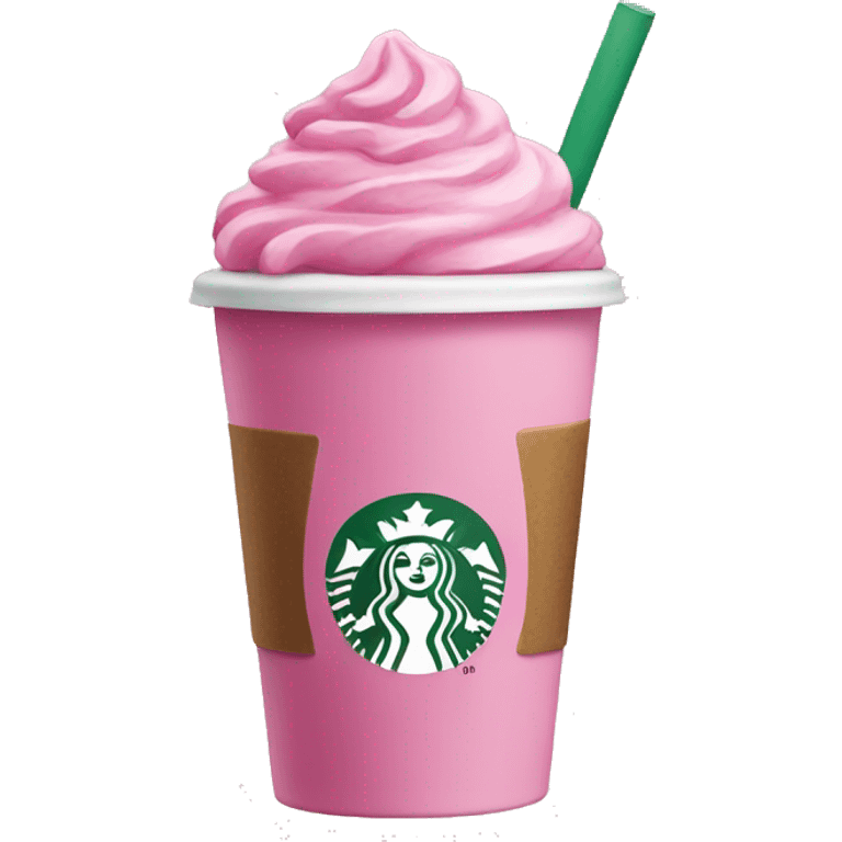 Pink Starbucks emoji