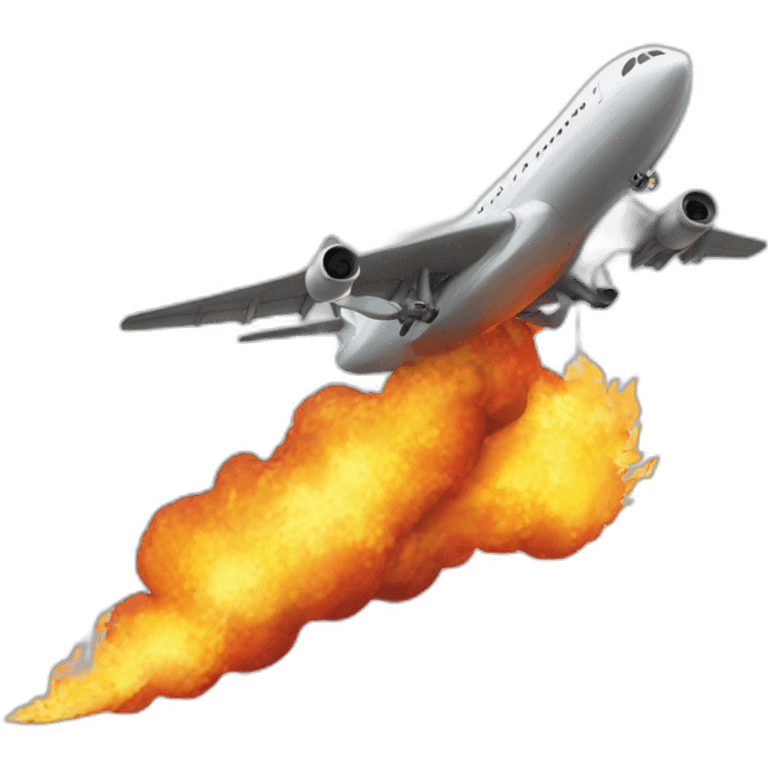 aircraft on fire emoji