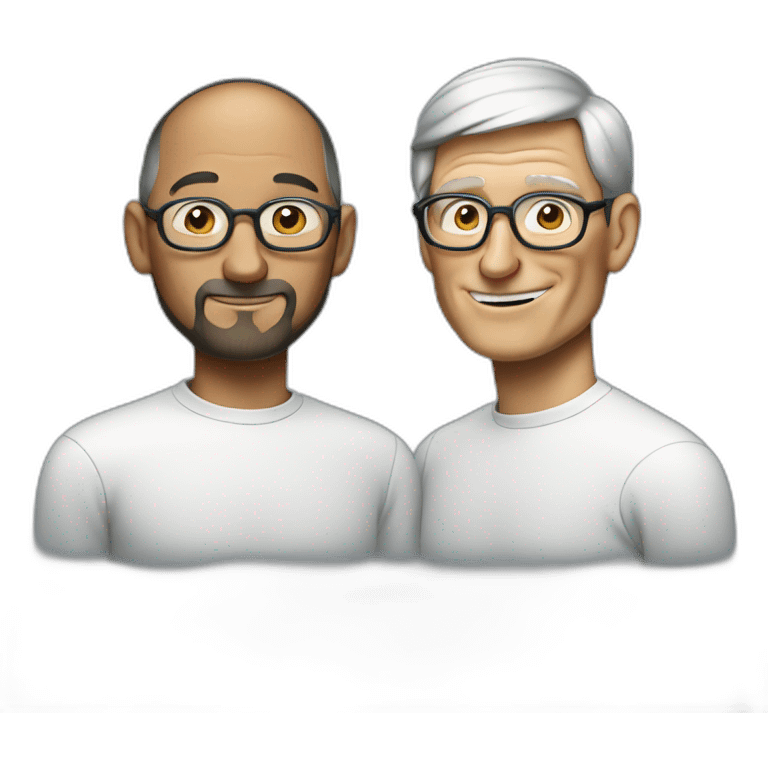 steve jobs and tim cook gay emoji