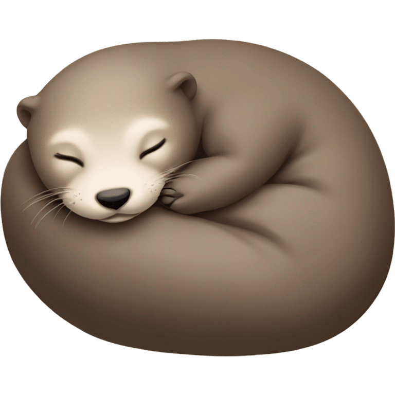 a cute otter sleeping emoji