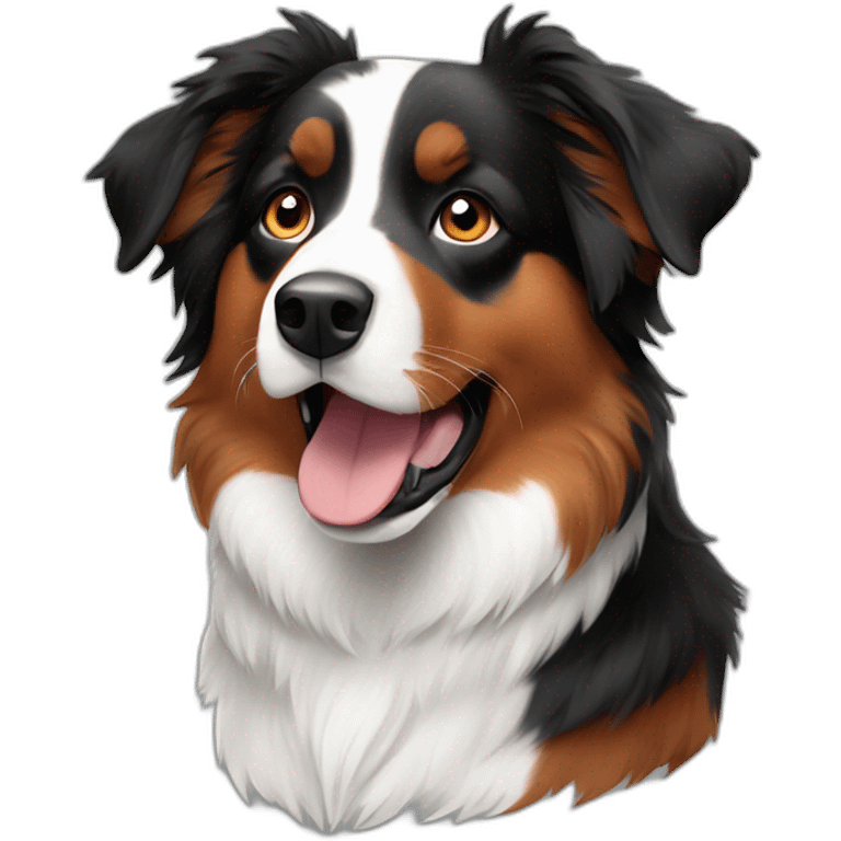 red-black-white australian shepherd emoji