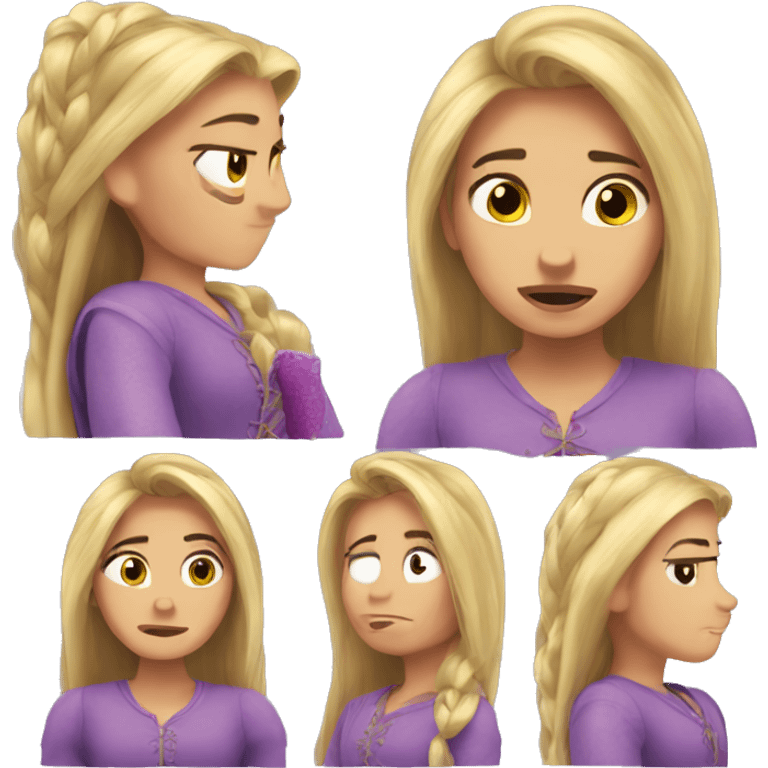 Rapunzel sick emoji