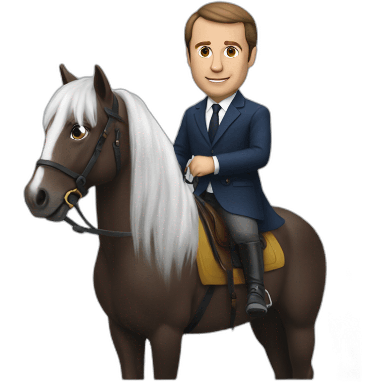 Macron sur poney emoji