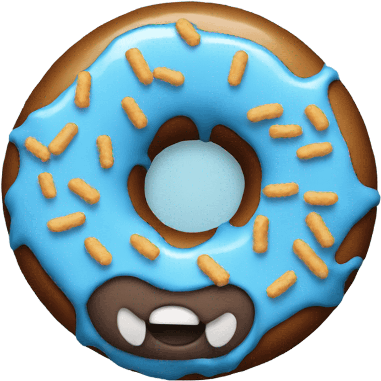 A Blue Donut emoji