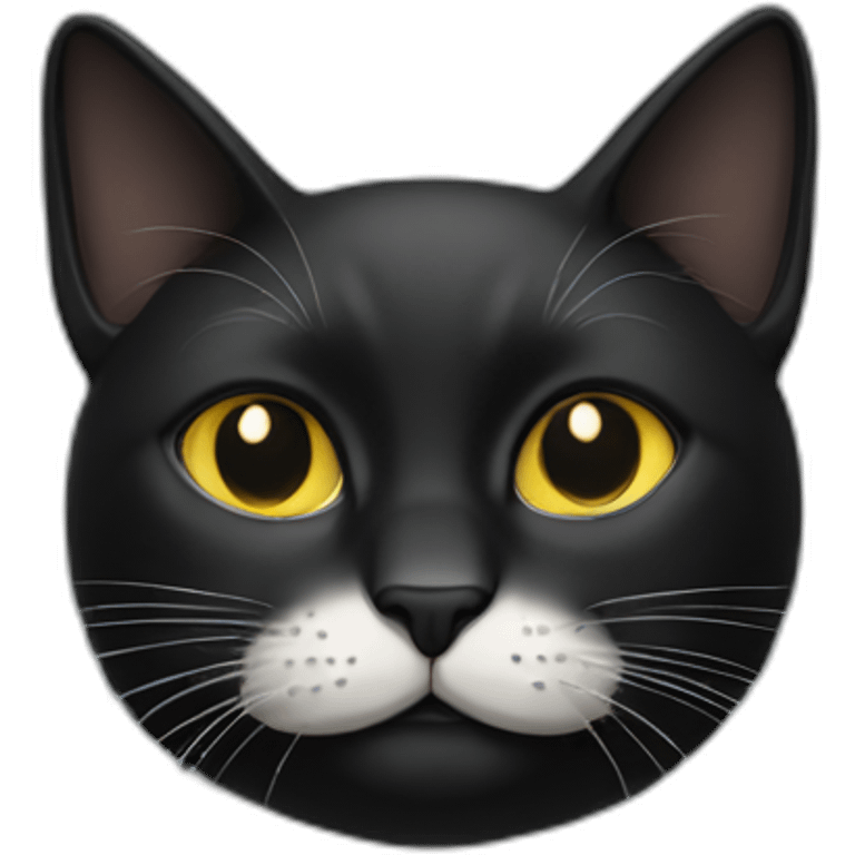 Black cat zoning out emoji