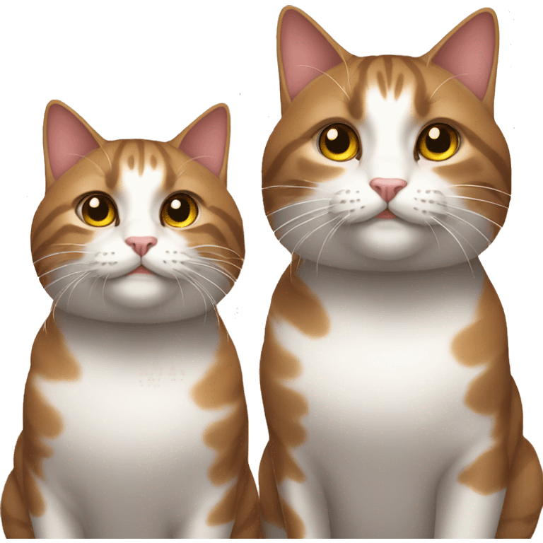 two cats with thirteen emoji