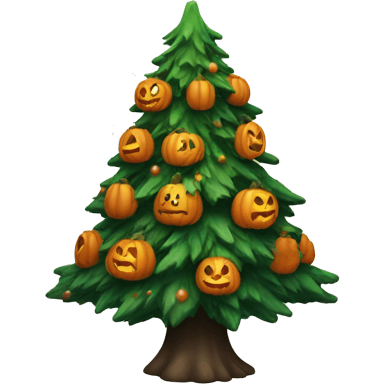 Halloween Christmas tree emoji