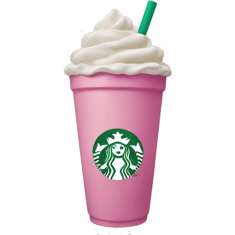 Pink Starbucks frappuccino Cup emoji