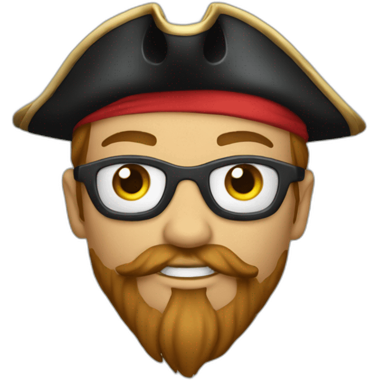 Un pirate avec des cœur  emoji