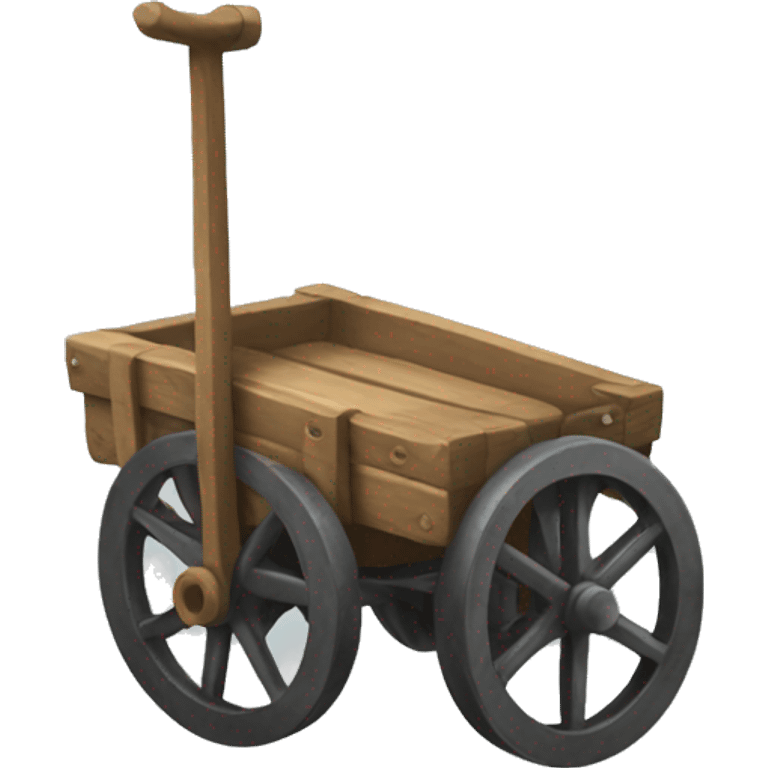 a cart without wheels emoji