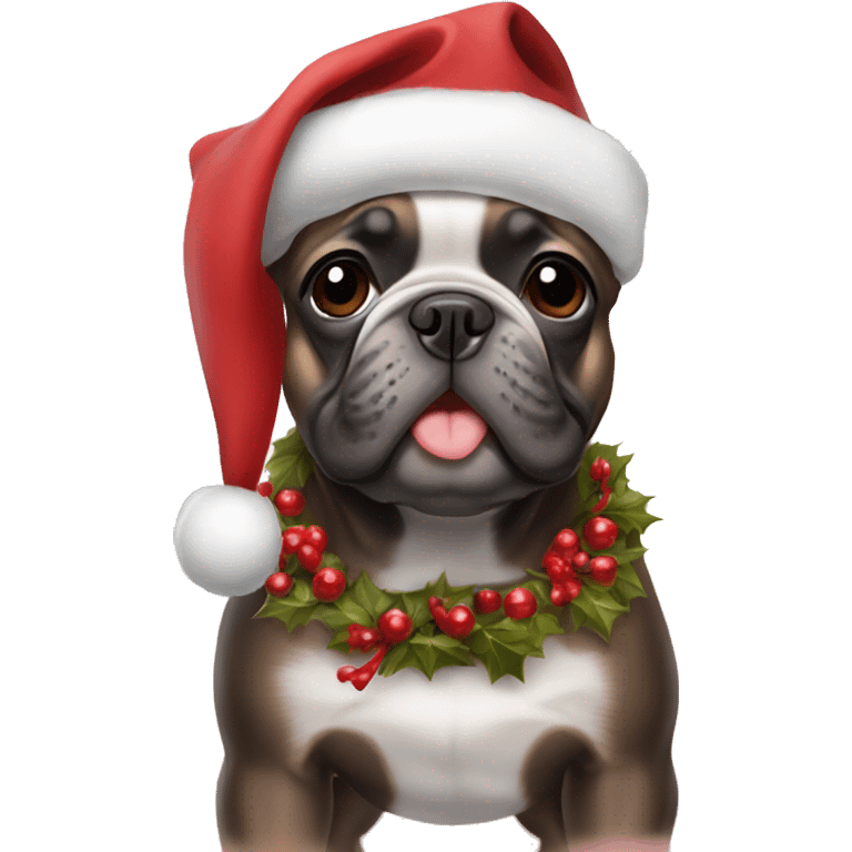 Frenchie Christmas  emoji