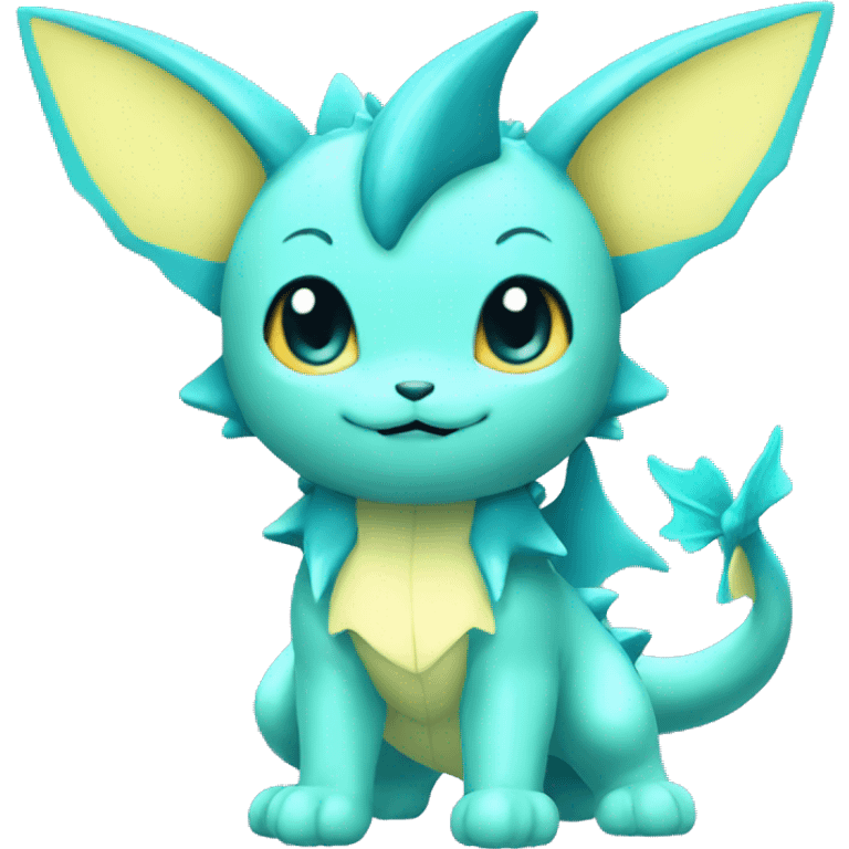 Kawaii Vaporeon full body emoji