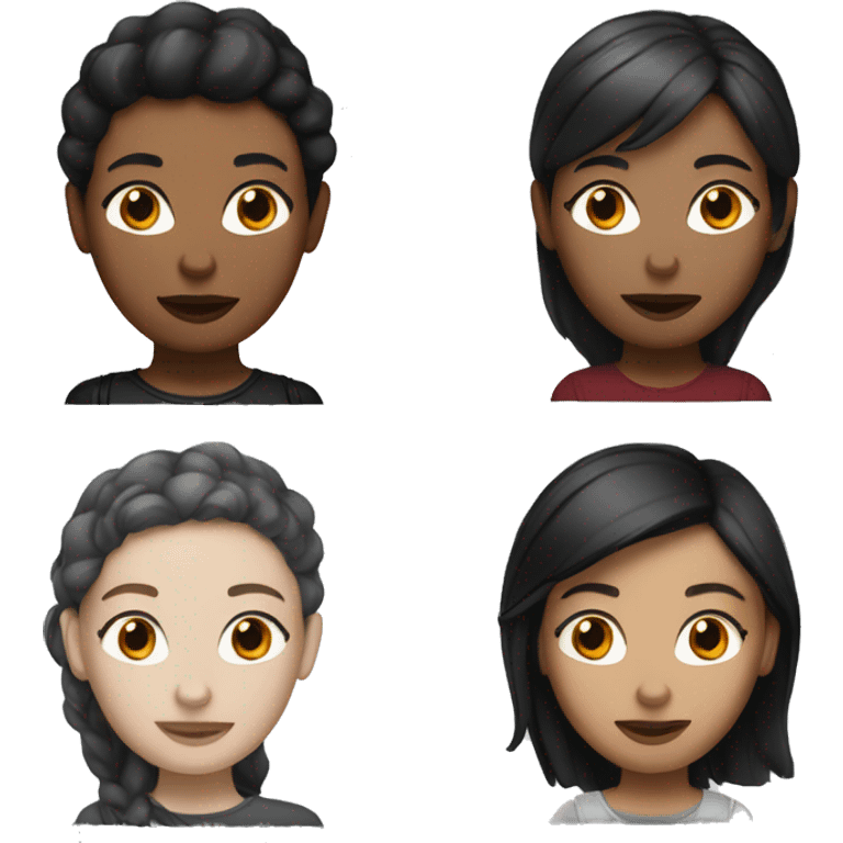 Lesbian couple with white skin (Black hair and red hair) emoji