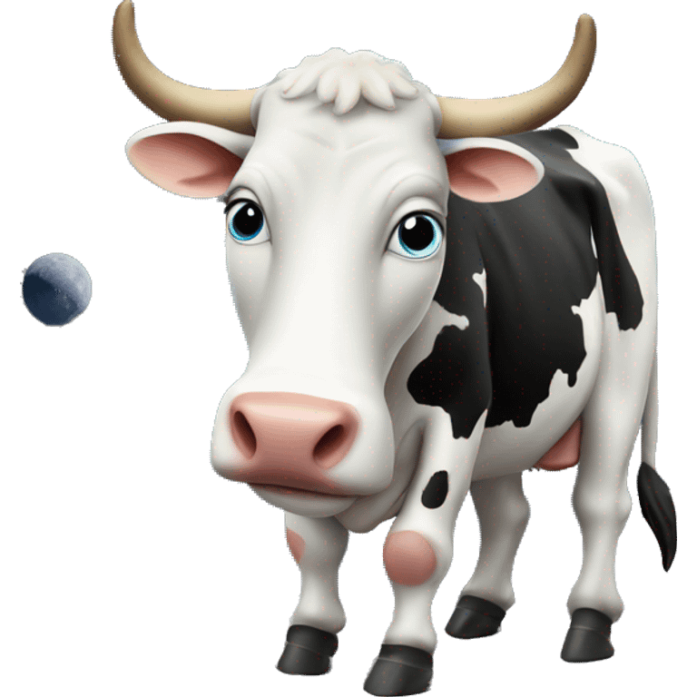 Cow on the moon emoji