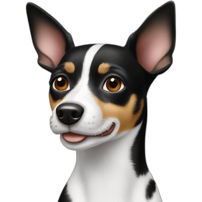 black and white rat terrier emoji