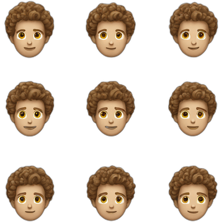 White man with curly brown hair emoji