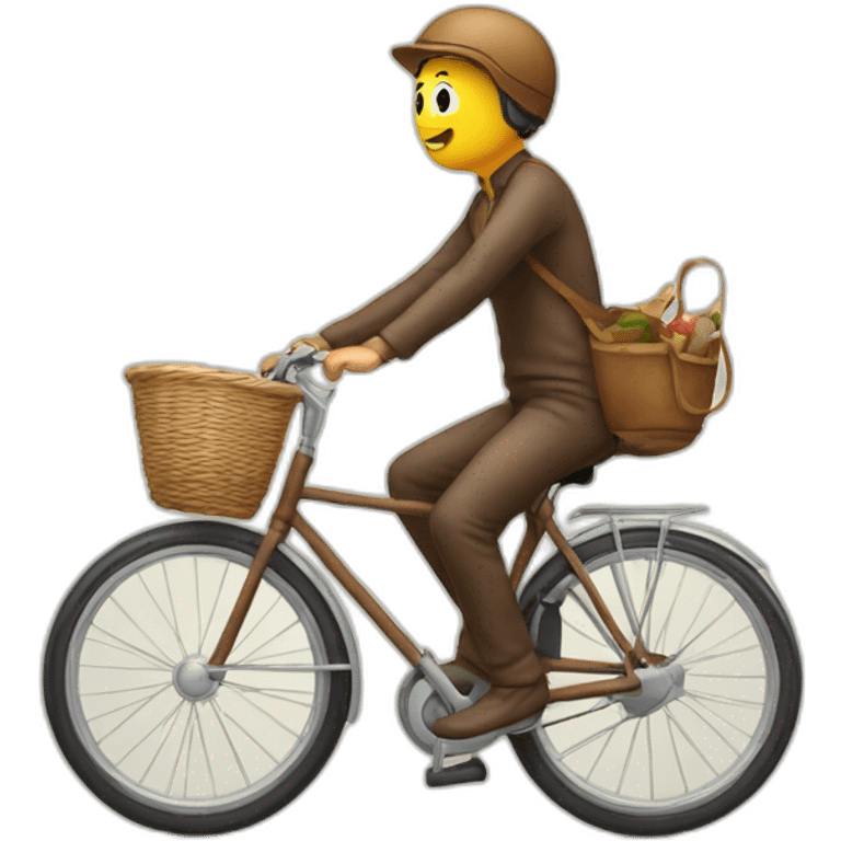 Chat en string sur un vélo  emoji