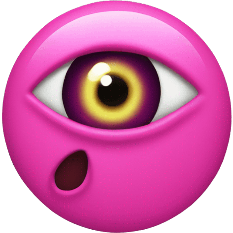 Pink evil eye emoji