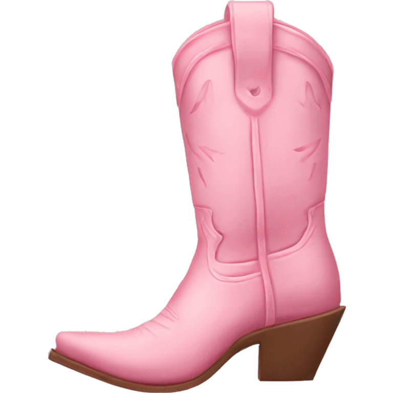 Pastel pink cowgirl boot emoji